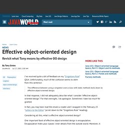 Effective object-oriented design