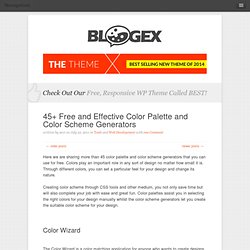 45+ Free and Effective Color Palette and Color Scheme Generators