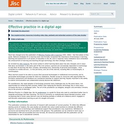 Effective Practice in a Digital Age