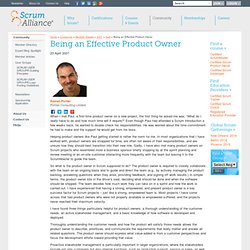 Being an Effective Product Owner