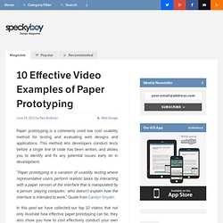 10 Effective Video Examples of Paper Prototyping
