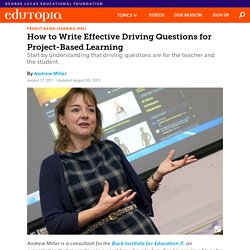 How to Write Effective Driving Questions for Project-Based Learning