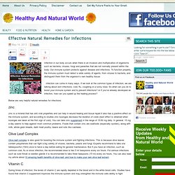 Effective Natural Remedies for Infections