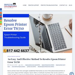 Epson Printer Error T6710