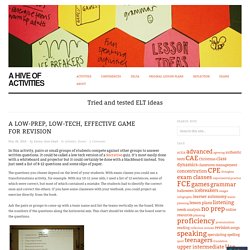 A low-prep, low-tech, effective game for revision