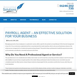Payroll Agent - An Effective Solution for Your Business