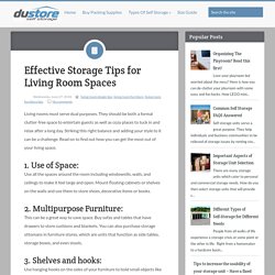 Effective Storage Tips for Living Room Spaces ~ Du-store Secure Dubai Self Storage