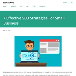 7 Effective SEO Strategies For Small Business