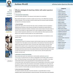 Effective strategies for teaching children with autism spectrum disorders - Autism-World