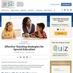 Effective Teaching Strategies for Special Education
