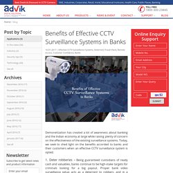 Benefits of Effective CCTV Surveillance Systems in Banks