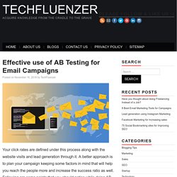 Effective use of AB Testing for Email Campaigns - TechFluenzer