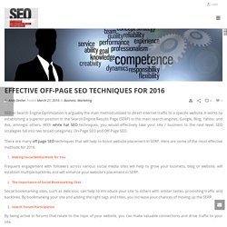 Effective Off-Page SEO Techniques for 2016 - SEO Vendor