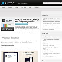 97 Highly Effective Single-Page Mini Templates (Updated)