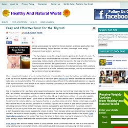 Easy and Effective Tonic for Thyroid Disorders