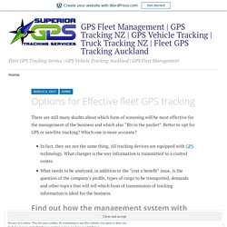 Options for Effective fleet GPS tracking – GPS Fleet Management