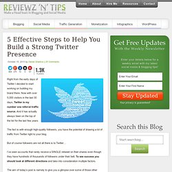 5 Effective Steps to Help You Build a Strong Twitter Presence