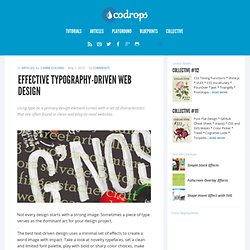 Effective Typography-Driven Web Design