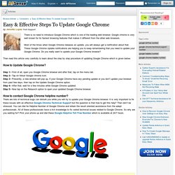 Easy & Effective Steps To Update Google Chrome by Jennifer Lopez