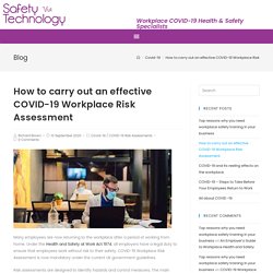 Learn How to carry out an effective COVID-19 Workplace Risk Assessment