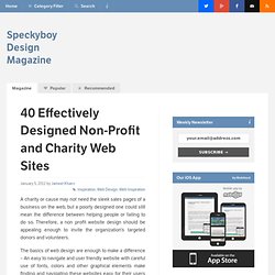40 Effectively Designed Non-Profit and Charity Web Sites