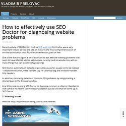 How to effectively use SEO Doctor for diagnosing website problems