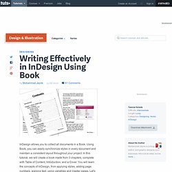 Writing Effectively in InDesign Using Book