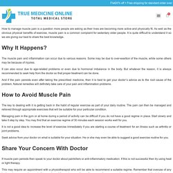 How to Effectively Manage Muscle Pain - True Med Online