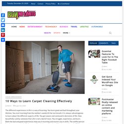 10 Ways to Learn Carpet Cleaning Effectively