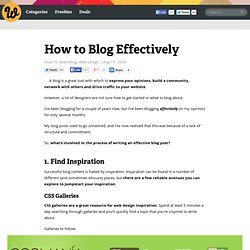 How to Blog Effectively