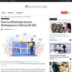 How to Effectively Govern Workspaces in Microsoft 365