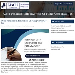 Avoid Penalties! Effectiveness Of Filing Corporate Tax