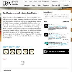 IPA Effectiveness: Advertising Case Studies
