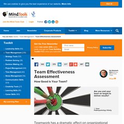 Team Effectiveness Assessment - Management Training from MindTools