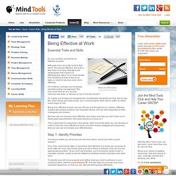 Effectiveness at Work - Career Development From MindTools.com