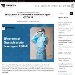 Effectiveness of Disposable Isolation Gowns against COVID-19