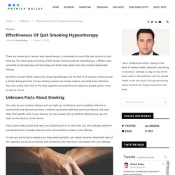 Effectiveness of Quit Smoking Hypnotherapy