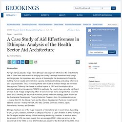 A Case Study of Aid Effectiveness in Ethiopia