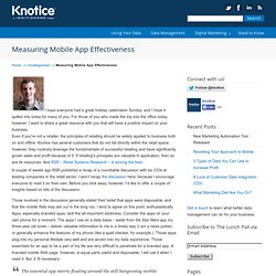 Measuring Mobile App Effectiveness « The Lunch Pail