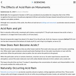 The Effects of Acid Rain on Monuments