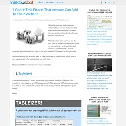 7 Cool HTML Effects That Anyone Can Add To Their Website