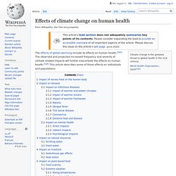 Effects of climate change on human health