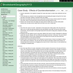 BrooksbankGeographyYr13 - Case Study - Effects of Counterurbanisation