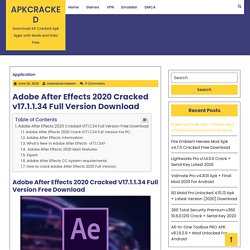 Adobe After Effects 2020 Cracked v17.1.1.34 Full Version Download