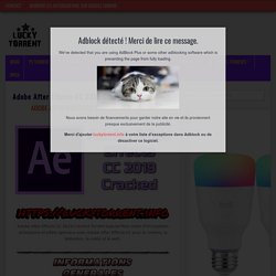 Adobe After Effects CC 2019 Cracked Torrent - Torrent Francais 2019