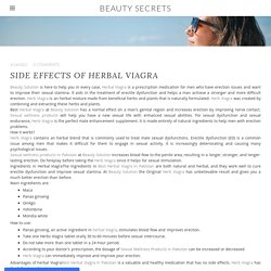 Side Effects of Herbal Viagra - BEAUTY SECRETS