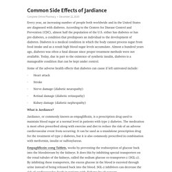 Common Side Effects of Jardiance – Telegraph