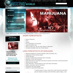 Short- & Long-Term Effects of Marijuana - Negative Side Effects of Weed - Drug-Free World