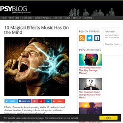 10 Magical Effects Music Has On the Mind