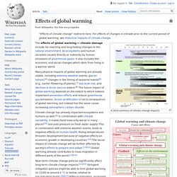 Effects of global warming